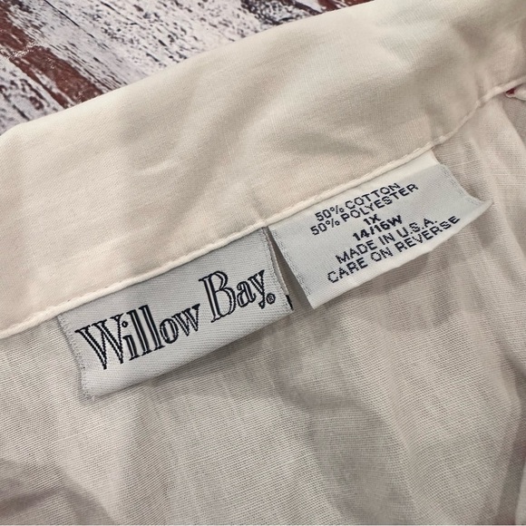 Vintage Willow Bay Patriotic Flag Wide Sleeve Button Down Shirt​ - Picture 5 of 7